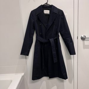 Aritzia Babaton Oliver Trench Coat - Royal Navy
